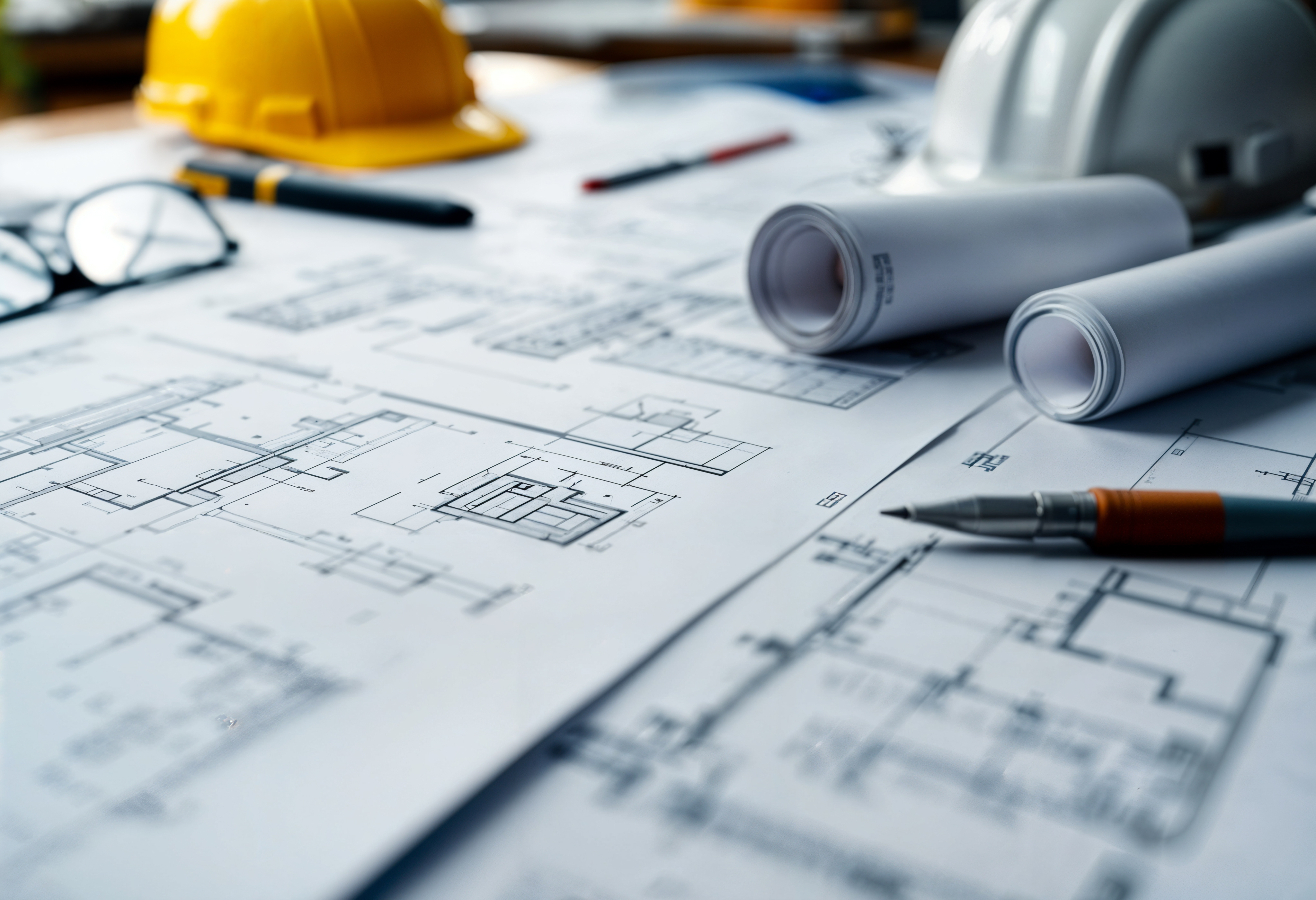 Plans et casques de chantier — travaux neufs et rénovation SOLÉO